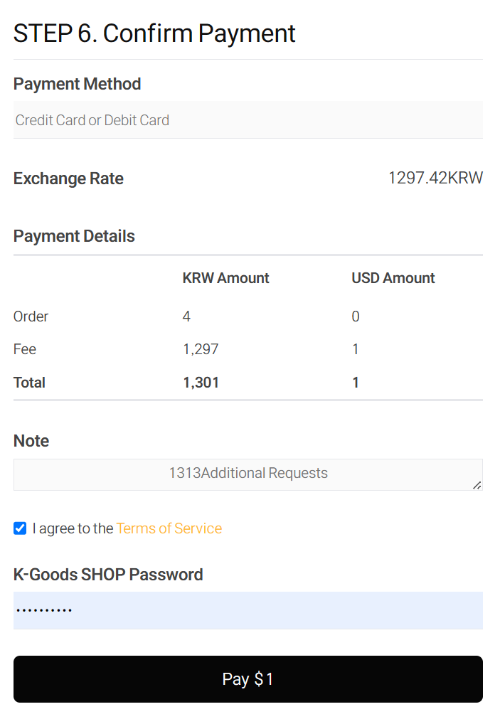 Confirm Payment